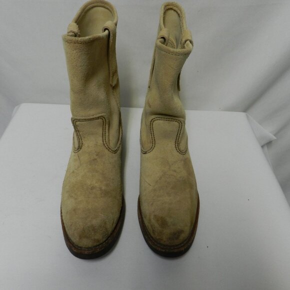 Red Wing 1188 Pecos Suede Steel Top pull-on boots Work Vintage USA Size Sz 7.5 - Picture 3 of 14
